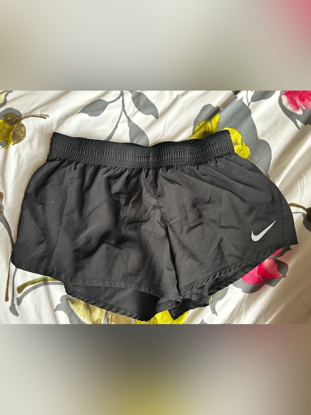 Nike Black Dri-FIT Athletic Shorts with Subtle Gray Logo